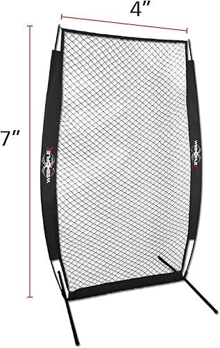 Miniatura 6 de Web Flex 7x7 ft Portable Baseball & Softball Batting Practice Screen Net, Durable Nylon & Metal Frame, Protective Batting Net for Pitching &