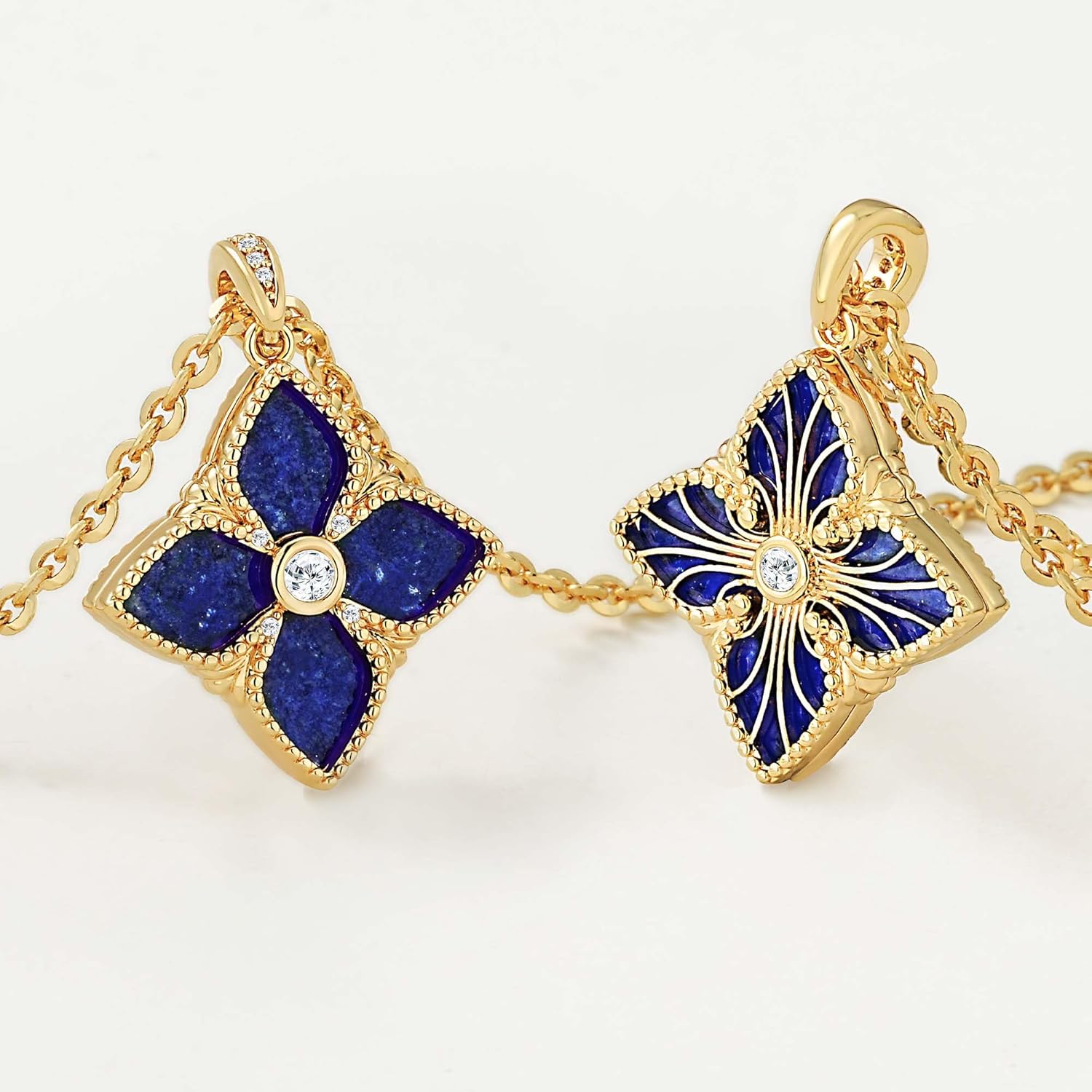 MTMY Clover Necklace for Women 14K Gold Plated Four Leaf Clover Pendant Necklace Thick Gold Double Sided Lucky Charm Jewelry - Image 7