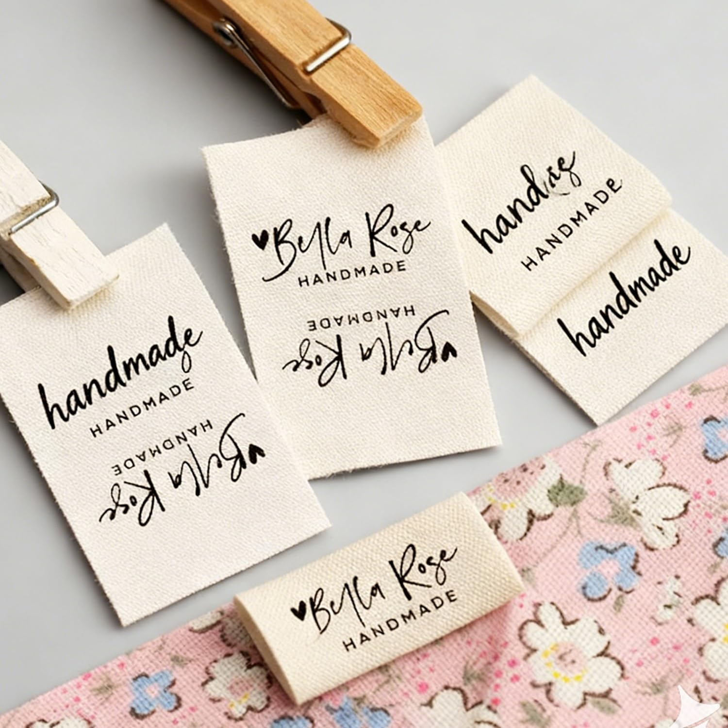 30 * 50mm Custom Cotton with Logo Or Text Sewing Accessori Label, Custom Clothing Labels for Handmade Items, Gift Tags