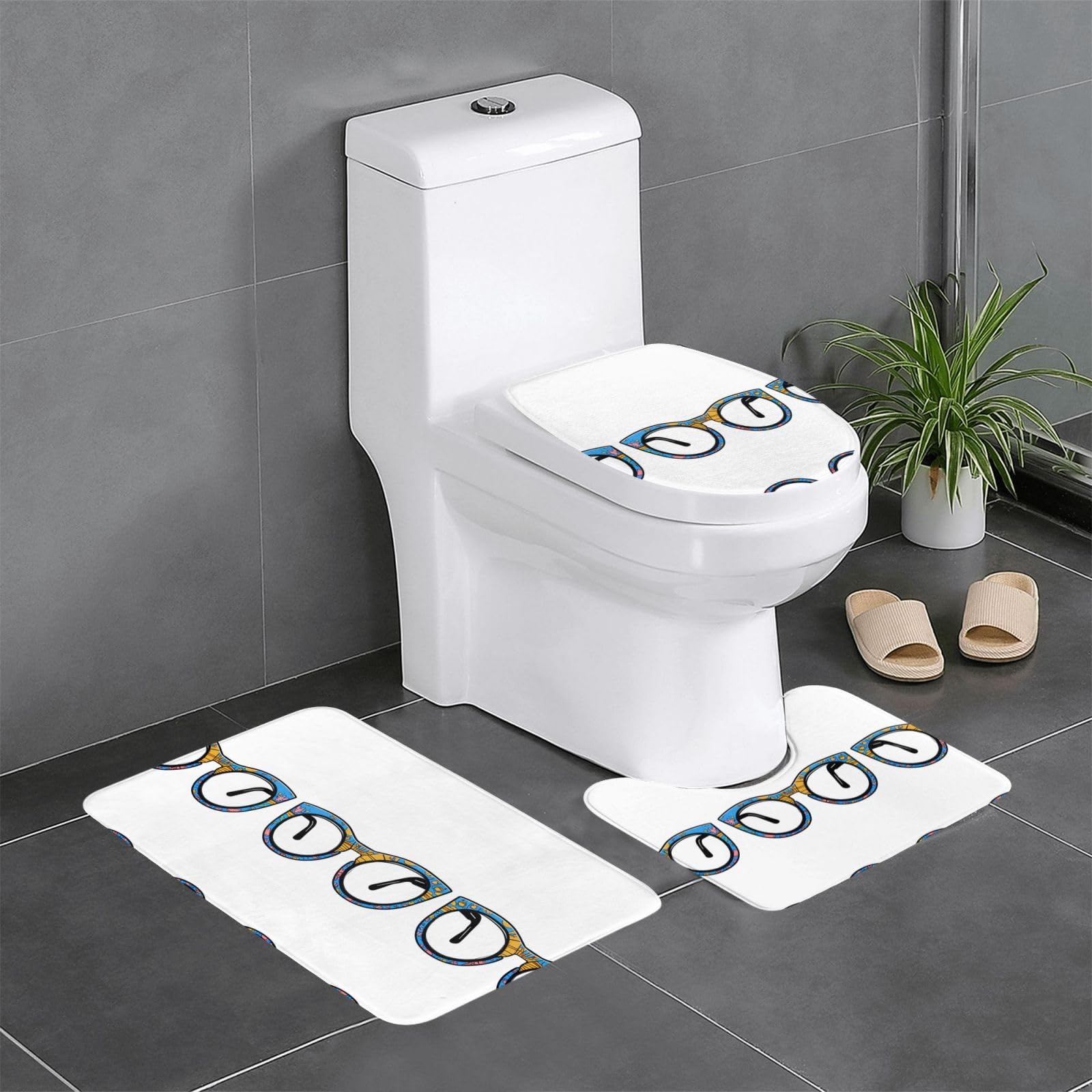 Tapis de salle de bain antidérapant pour éviter les glissades sur sol mouillé lot de 3 pièces