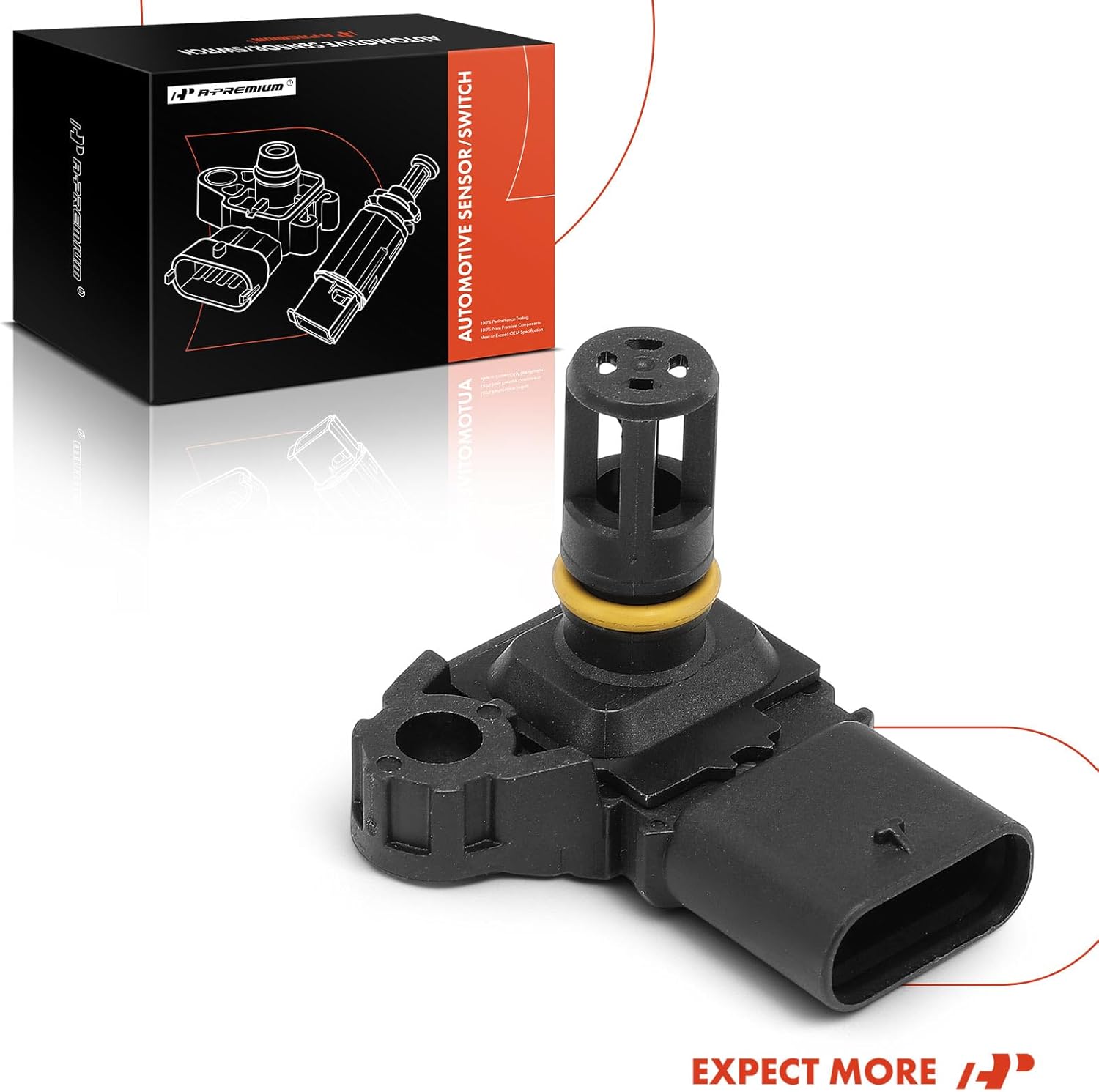 A-Premium Manifold Pressure MAP Sensor [4 Blades] Compatible with Ford Explorer 2011-2019