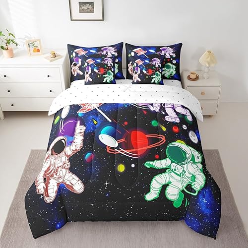 Miniatura 13 de Manfei Juego de edredón de 7 piezas con notas musicales tamaño individual, juego de cama con temática musical retro para niños y niñas, ropa de cama