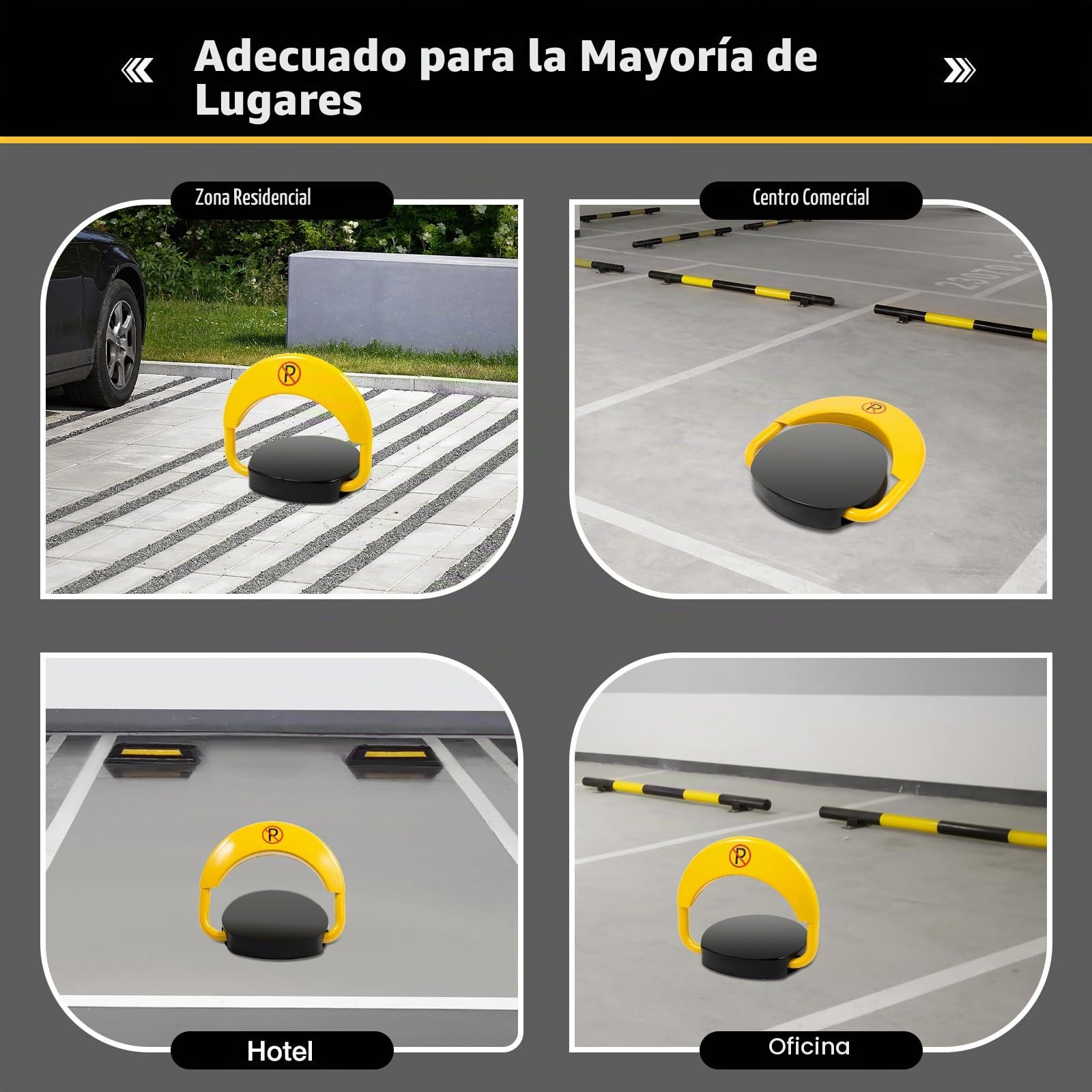Bloqueo de aparcamiento con mandos a distancia, poste de estacionamiento teledirigido, resistente al agua, bloqueo automático de estacionamiento, bloqueo de estacionamiento de coche con