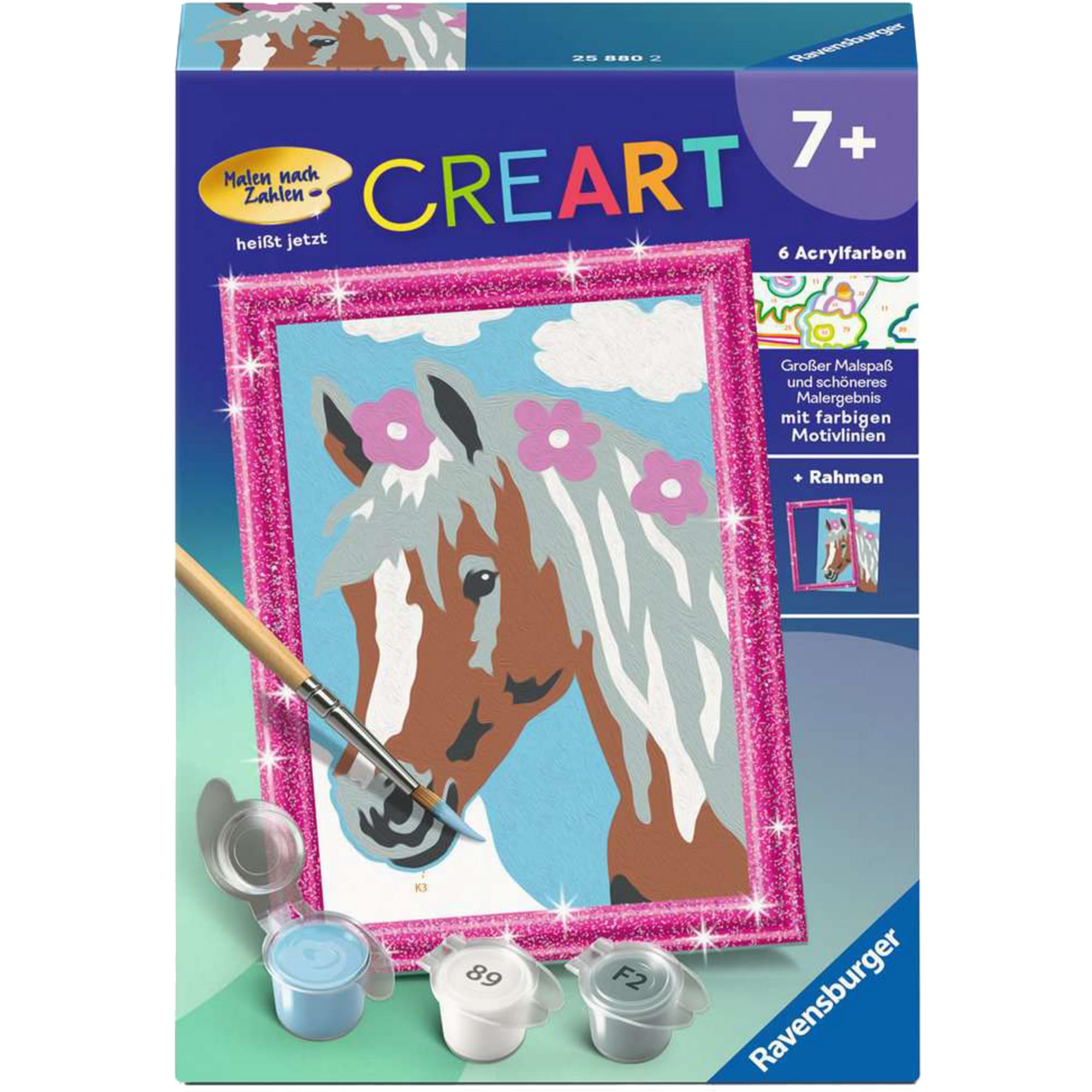 Ravensburger CreArt, Paint by Numbers Children - Pretty Mare