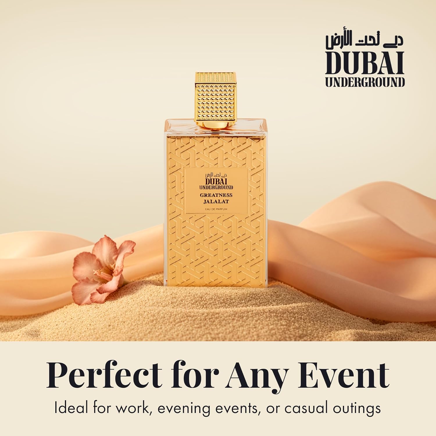 Greatness Jalalat Unisex Eau de Parfum - Opulent Caramel, Nutmeg, Patchouli, Cashmere Wood & Incense - Long-Lasting Arabian Luxury Fragrance - 3.4 FL. OZ. / 100 ML
