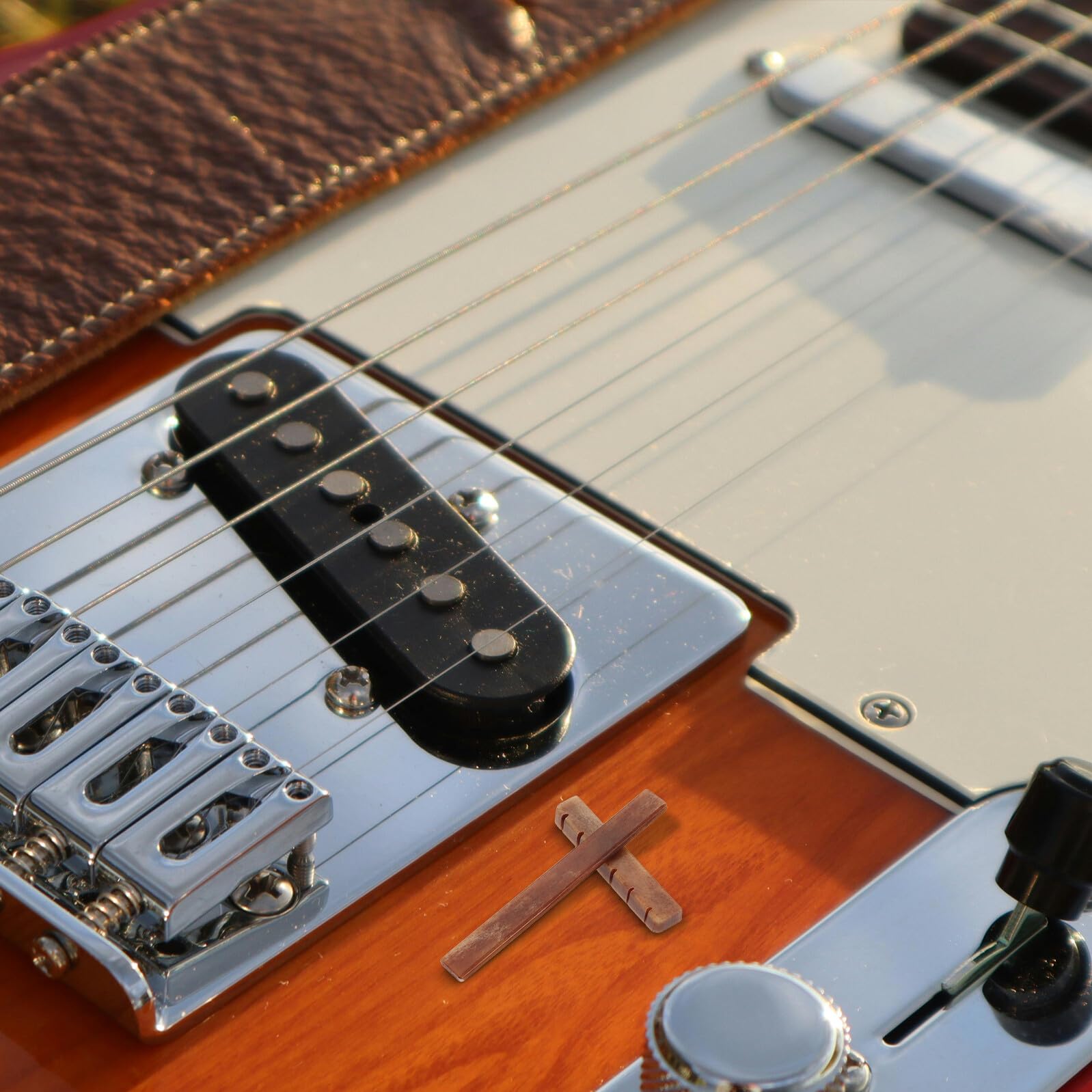 Kościanych Mostków i Siodełek Do Gitary Akustycznej z Kości Wielbłąda Trwałe Do Gitar Folkowych Precyzyjna Dźwięku i Stabilność Strojenia