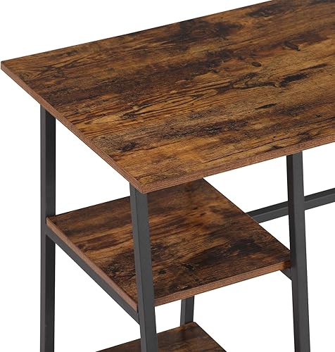 Miniatura 8 de VECELO Escritorio de oficina en casa de 43 pulgadas, escritorio moderno para estudiantes, estación de trabajo moderna y simple con marco de metal