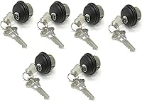 Vista 14 de Cerraduras de cilindro, cerradura de puerta comercial, estilo Adams Rite, resistente, 2 llaves (doble cilindro, aluminio plateado, paquete de 4)