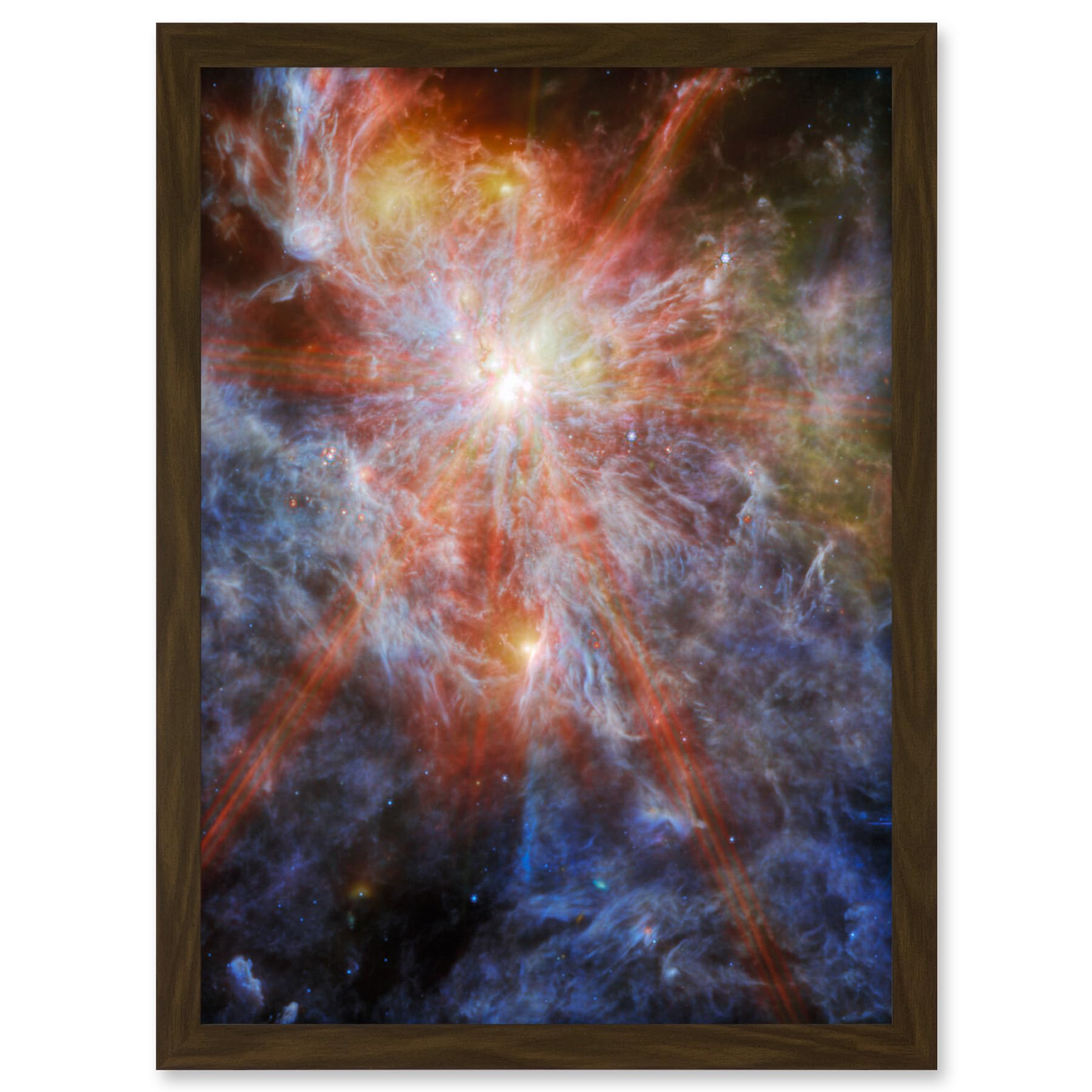 Artery8 NASA James Webb Telescope Massive Cluster Born N79 Living Room Artwork Framed A3 Wall Art Print