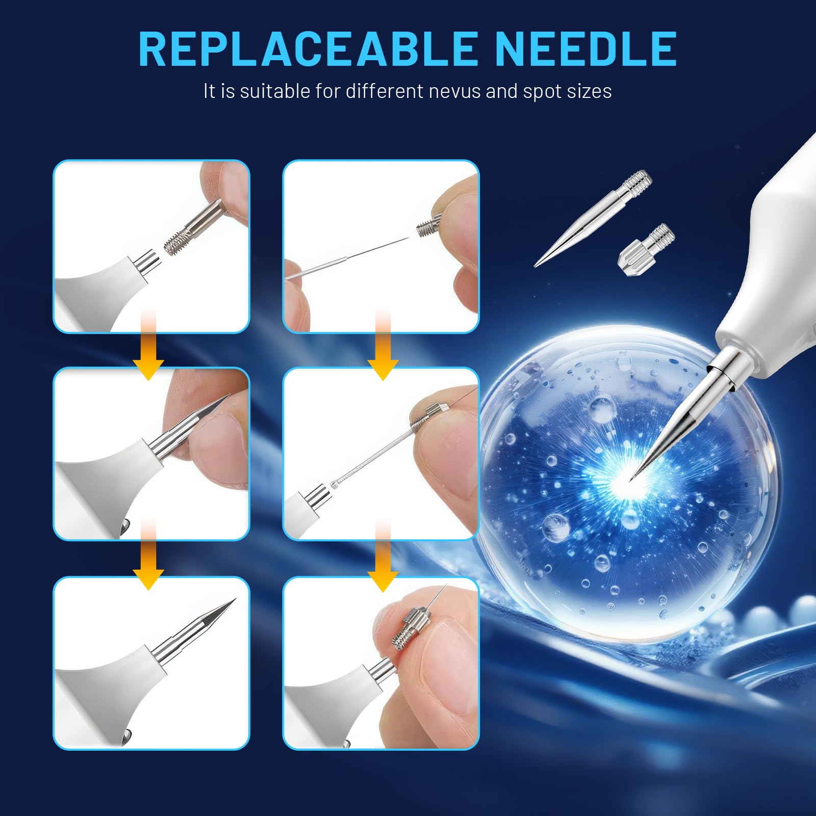 KSWEGKC Skin Tag Remover Device,Skin Tag Removal with Precision Spot Treatment,Portable Tool for Small Blemishes,Easy At-Home Skin Care Use - Pink - 5