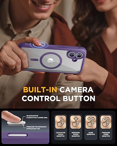 Miniatura 316 de Miracase Glass Series - Funda magnética para iPhone 15, compatible con MagSafe, de cuerpo completo, protector de pantalla de vidrio 9H integrado