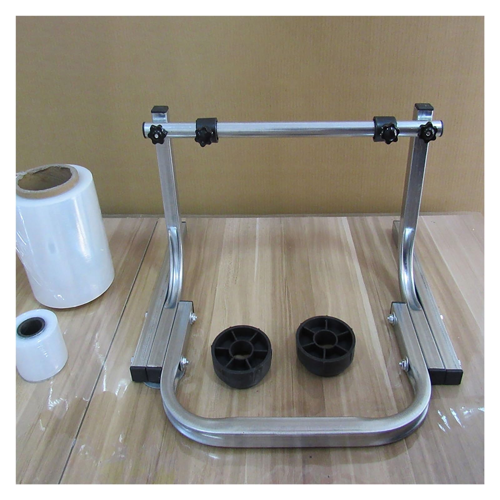 Dispenser in Metallo Resistente per pluriball, Pellicola Estensibile in PE e Schiuma, Supporto Industriale per imballaggio e spedizione (Altezza: 35 cm, Larghezza: 15 cm/5,9 Pollici)