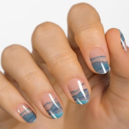 Miniatura 2 de MOYOU LONDON Tiras de uñas de gel semicuradas, 20 unidades de envolturas de gel para uñas, obtén 1 lámpara UV gratis cuando obtienes 2 o más, fácil