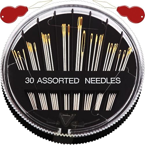 Premium 30/60 Pack Sewing Needles for Hand Sewing Repair with