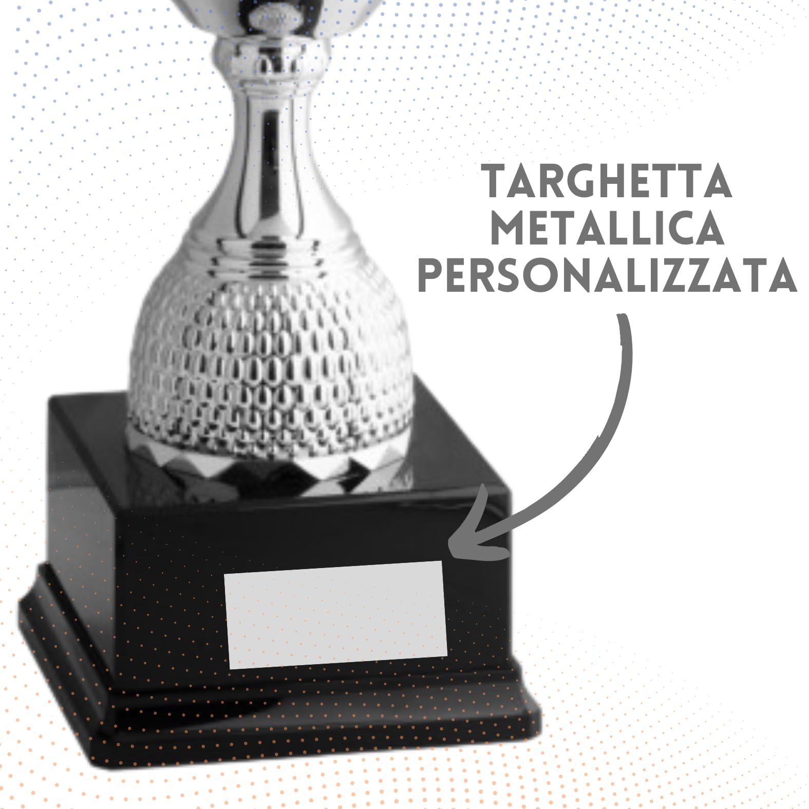 Coppa Trofeo Personalizzabile Sportivo in Metallo Calcio, Fantacalcio, Tennis, Padel, Basket Riconoscimenti Premiazioni Sportive ed Eventi con Targhetta Personalizzata cod 1.001