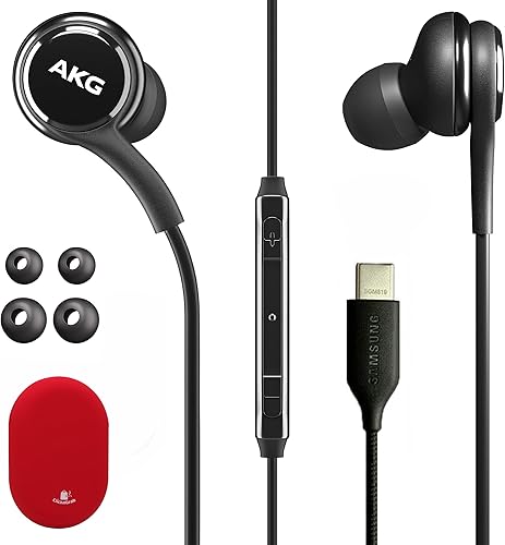 Samsung AKG - Auriculares intrauditivos originales con USB tipo C con control remoto y micrófono para Galaxy A53 5G, S22, S21 FE, S20 Ultra, Note