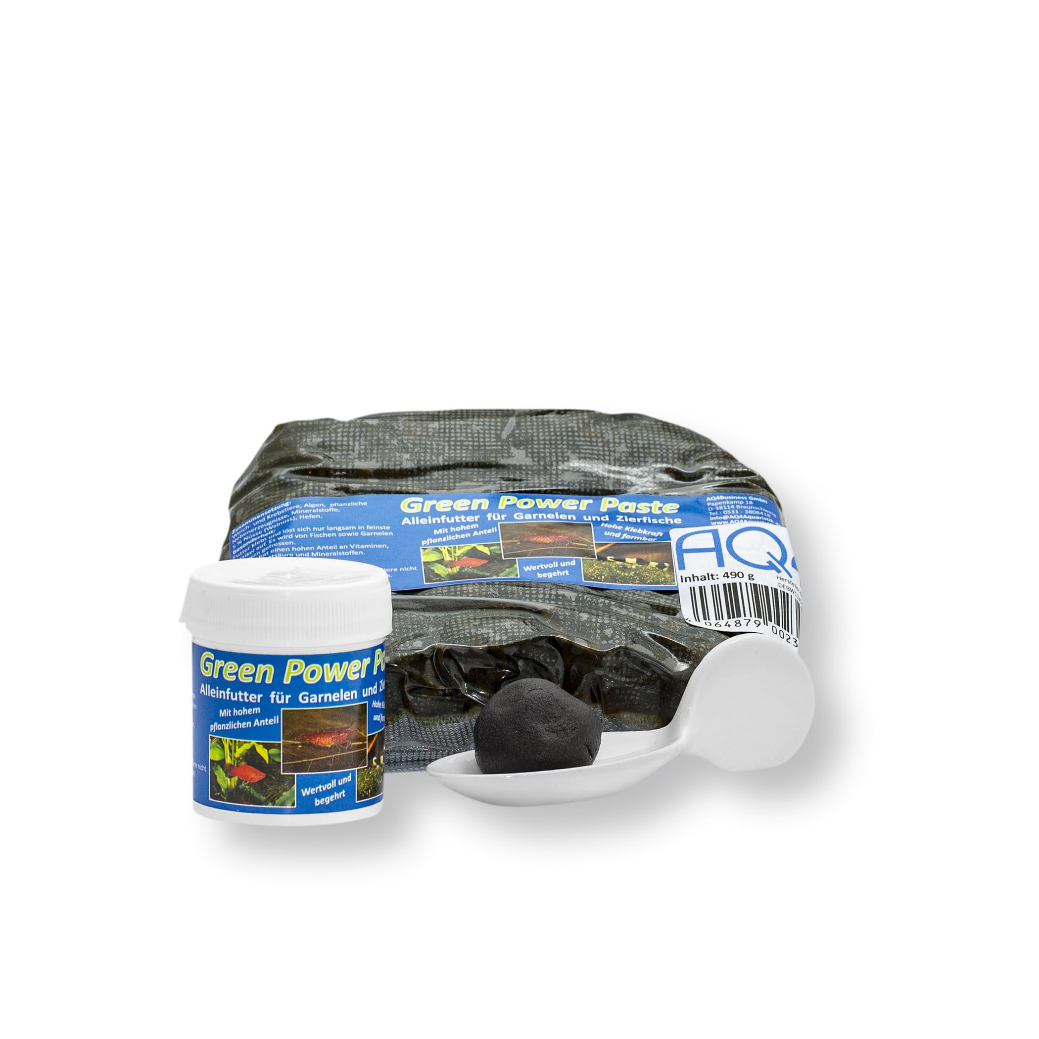 Futterpaste: Green Power Paste - Futter für Garnelen und Zierfische, 3 x 70 g = 210 g