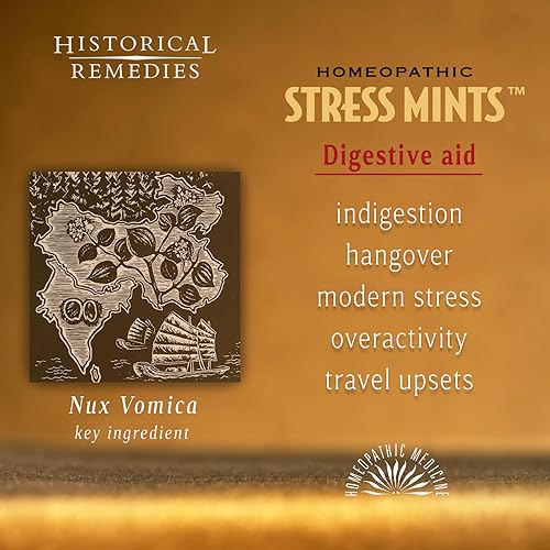 Miniatura 4 de Mentas antiestrés (paquete de 12) Pastillas homeopáticas para ayudar al estrés y la digestión, sabor a menta orgánico, vegano y sin gluten, sin