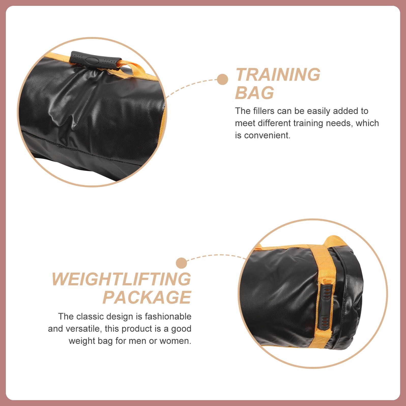 Healeved Sacco per Sollevamento Pesi 20kg Borsa Pesi Fitness Resistente Antiusura per Allenamento Forza e Resistenza Palestra Uomo e Donna Sport Outdoor