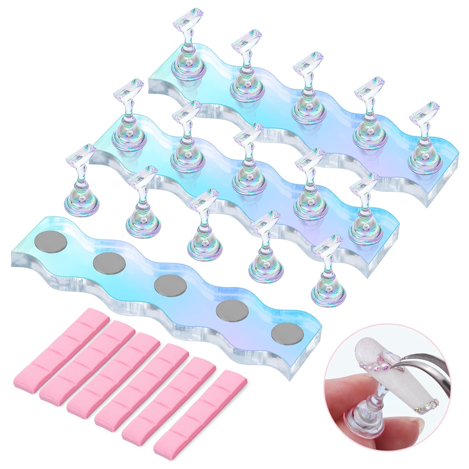 Melodysusie UV Nail Lamp with Nail Stand for Press Ons