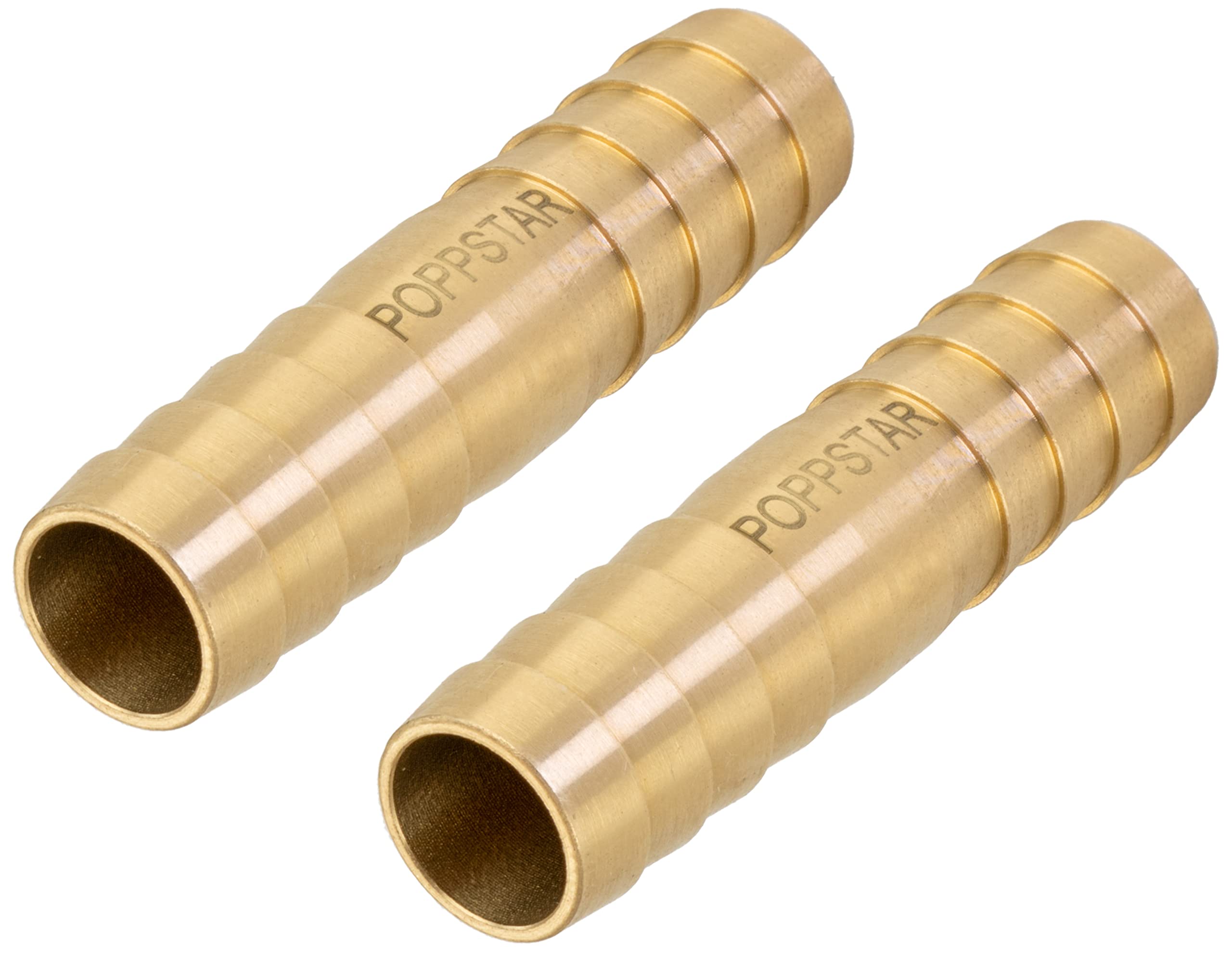Poppstar Brass Hose Connector 1/2 inch Set including 2X Stainless Steel Hose Clamps for 1/2" (12.7 mm) Garden Hose - Image 3