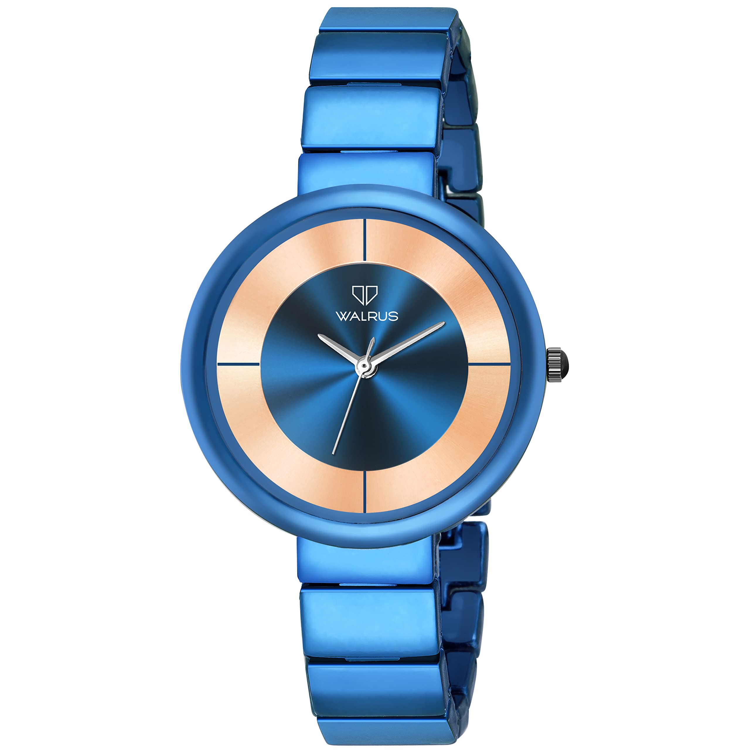 Walrus Blue & Rose Gold Dial Analog Wrist Watch for Women - Blue Alloy Strap - Elegant & Durable - 36mm Case Size- Professional & Casual Use- Womens Wrist Watch for Gift (B0B2K7QYKF) Amazon Price History, Amazon Price Tracker