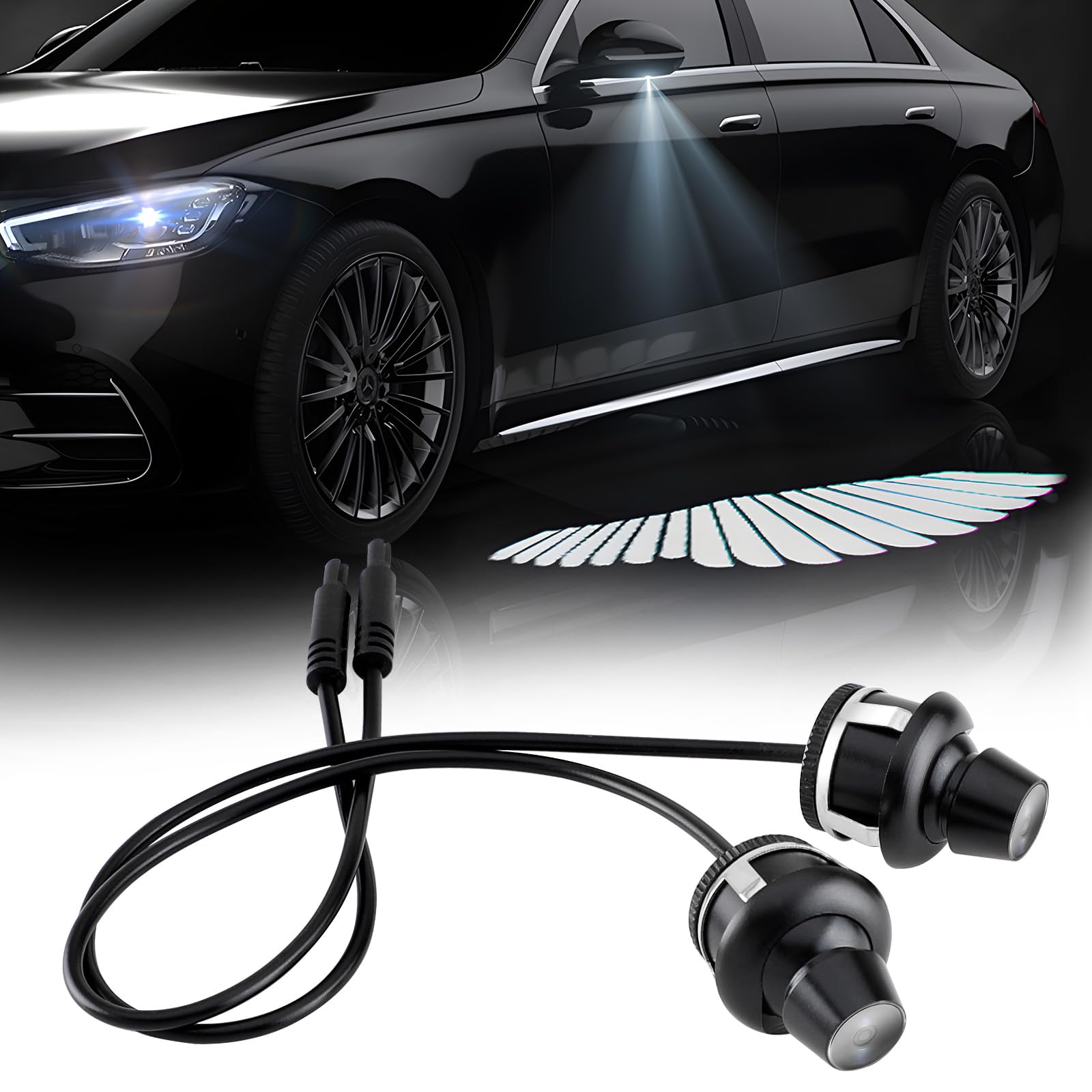 Amazon.com: LECART Angel Wings Car Projector Lights Car Side Rear View ...