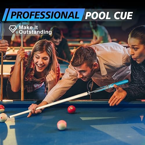 Miniatura 6 de Pool Stick Set of 4, Pool Sticks for Adults with 4 Billiard Chalks, 58inch Billiard Cue Sticks with Maple Wood, Bar Billiard Cue for Professional