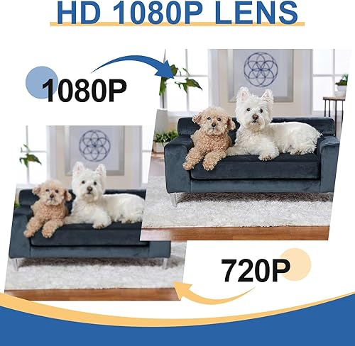 Miniatura 4 de Cámara con cargador USB WiFi, 1080P HD Mini cámara de niñera con detección de movimiento, cámaras de seguridad inteligentes inalámbricas grabadoras