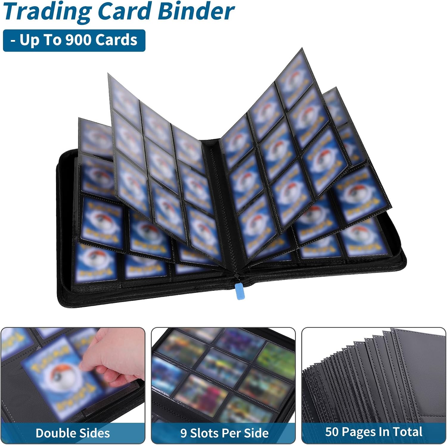 Carpeta Para Tarjetas Coleccionables - 1008 Hojas, Álbum Organizador, Ideal Para Pokémon, Magic, Fútbol