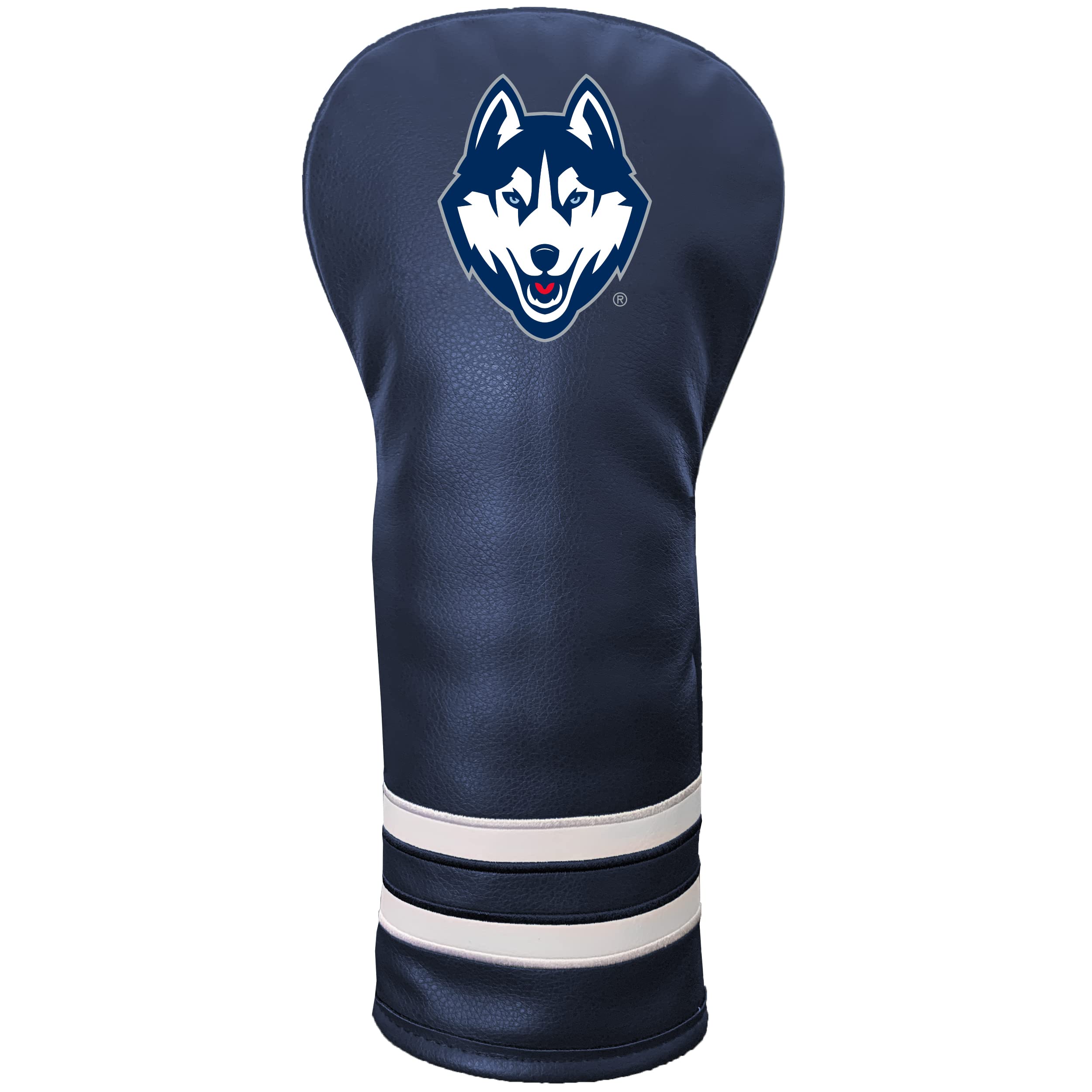 Team Golf NCAA Connecticut Vintage Fairway Headcover (Color) - Printed Team Golf NCAA Vintage Fairway Headcover (Printed), Fits All Fairway, Hybrid and Utility Clubs