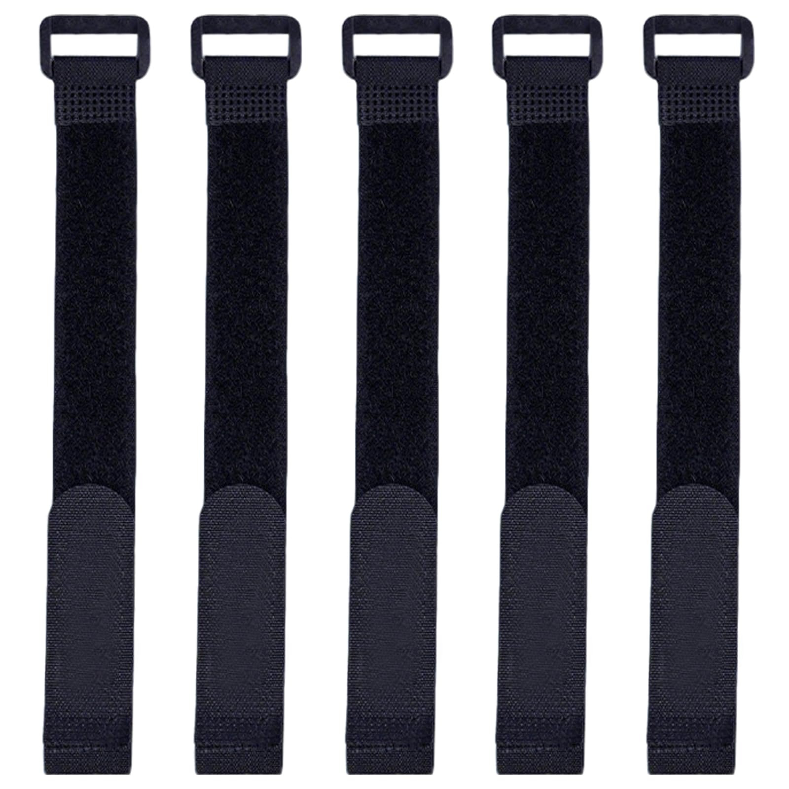Elastic Bike Strap, 5 PCS/Set Road Bike Pump Strap Band Bicycle Straps Reusable Multi Purpose Adjustable Hook and Loop Cable Ties Downs Fastening Securing Straps(Black)