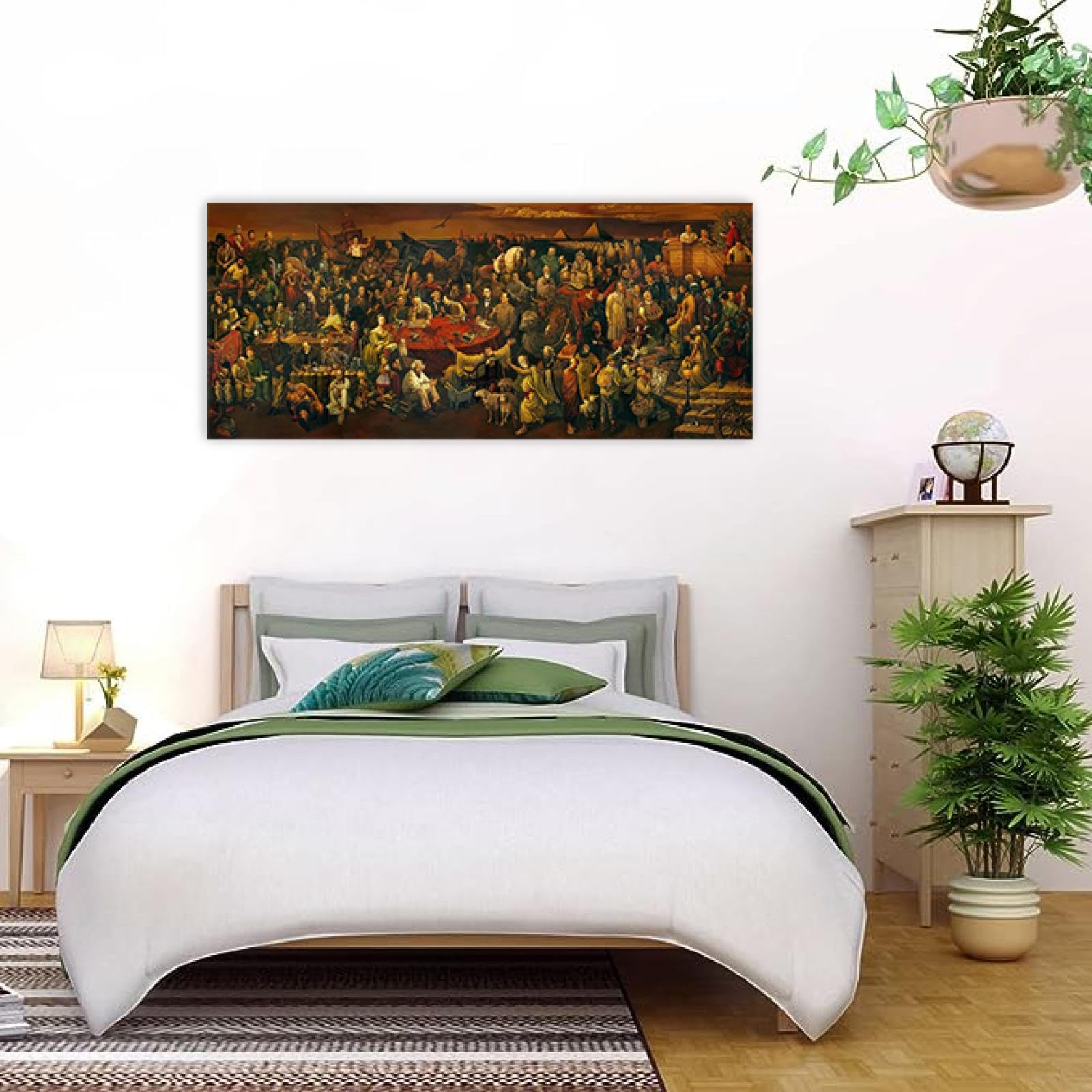 Riproduzione su tela di : Discutendo della Divina Commedia con Dante Dipinti famosi Stampa artistica su tela-Poster e stampe Quadro Su Tela per soggiorno Decorazioni 60x120cm24"x47"Senza cornice