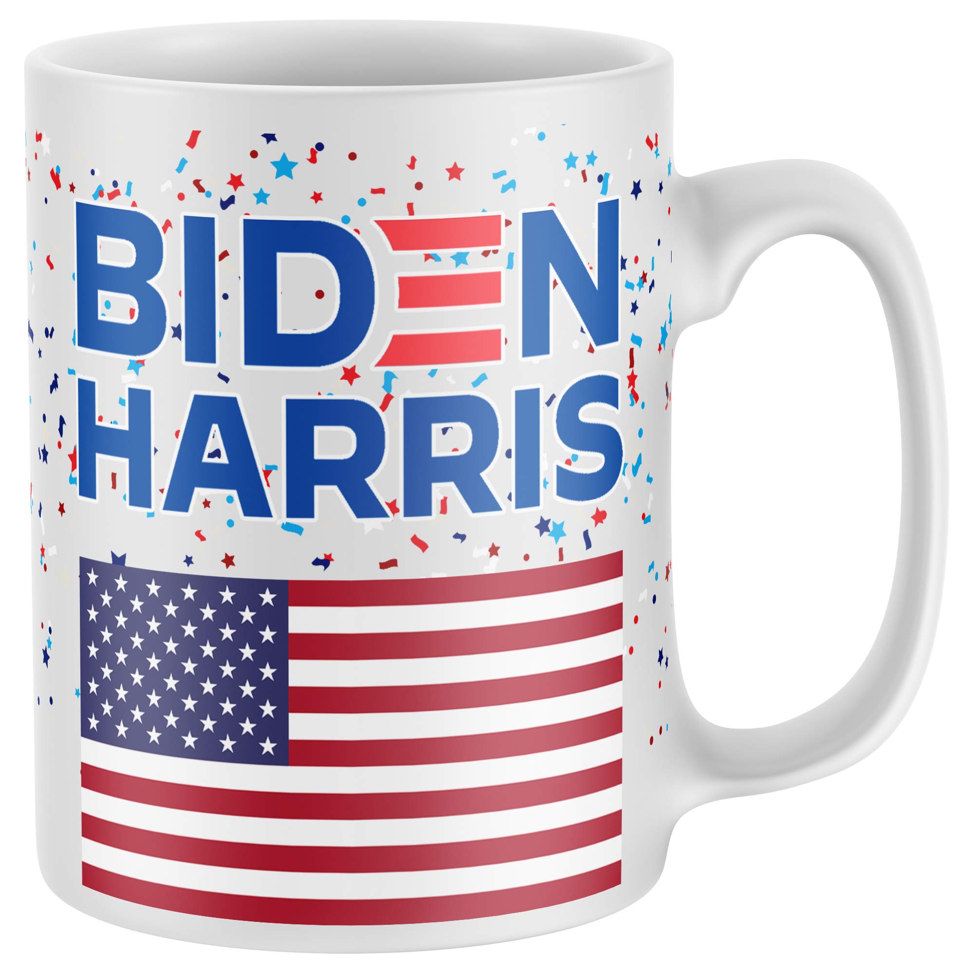 Purple Print HouseBiden Harris Mug, Joe Biden Kamala Harris Coffee Cup 11oz Election 46th President Democrat USA Birthday Gifts Novelty Mugs, White, One Size