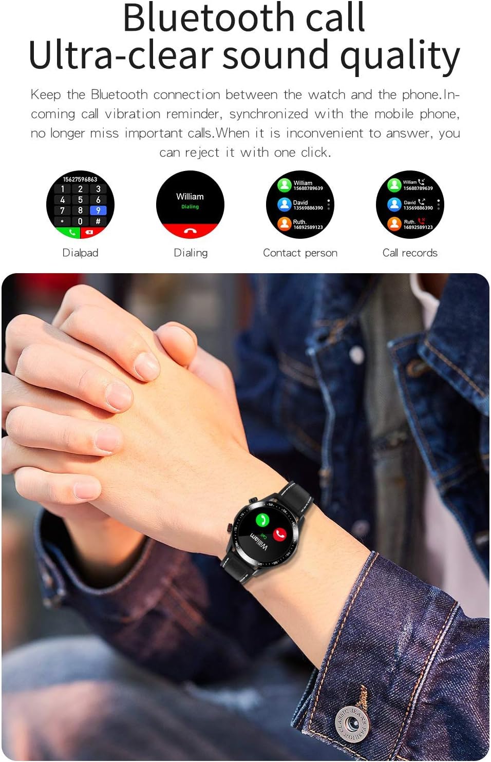 Amazon.com: Genericl Reloj inteligente de 1,28 pulgadas con pantalla táctil  Smartwatch Fitness Trackers con monitor de ritmo cardíaco impermeable IP67  cronómetro recordatorio de llamadas smartwatch para Android iOS (acero  plateado) : Electrónica
