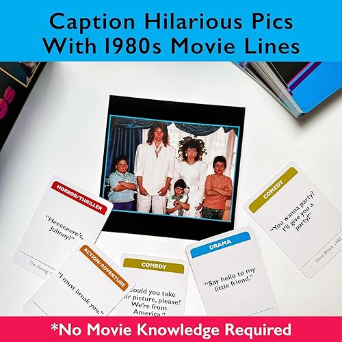 Miniatura 2 de All Things Equal, Inc. The Awkward Family Photos Totally 80s Movie Line Caption Game Caption Fotos divertidas con memorables líneas de películas de