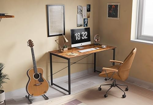 Miniatura 5 de CubiCubi Escritorio para computadora de 32 pulgadas, para oficina en casa, portátil, mesa de estudio con mesa auxiliar