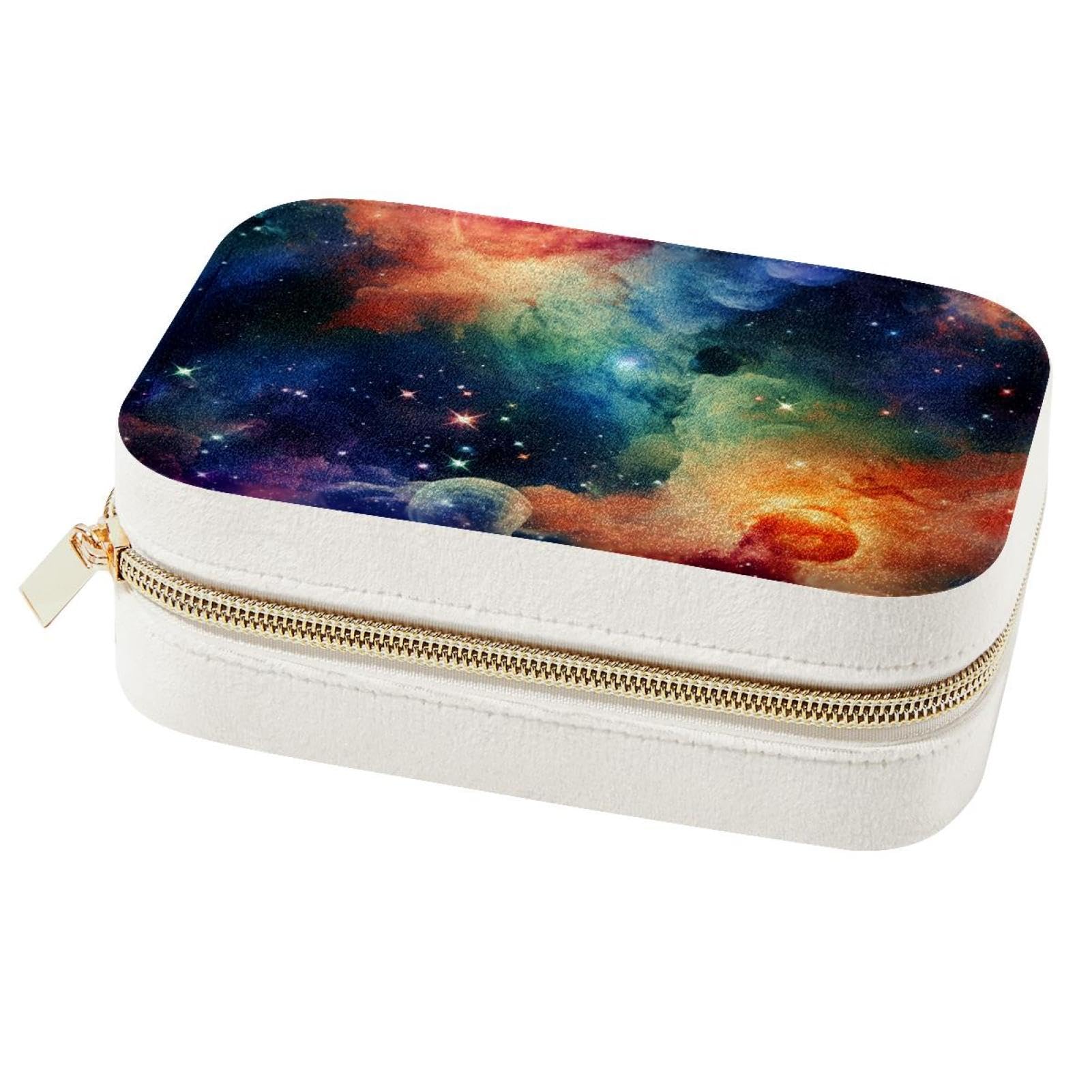 Boîte à bijoux pour bijoux de voyage Fancy Galaxy petit format pour femmes