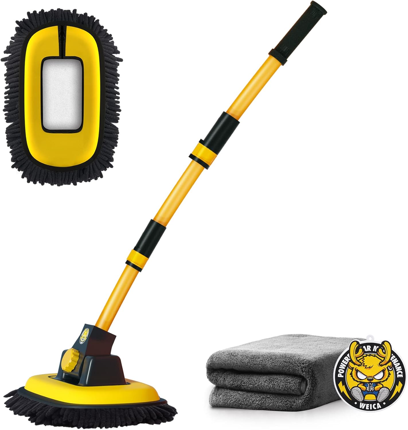 WEICA Car Wash Brush with 42.5" Long Handle Chenille