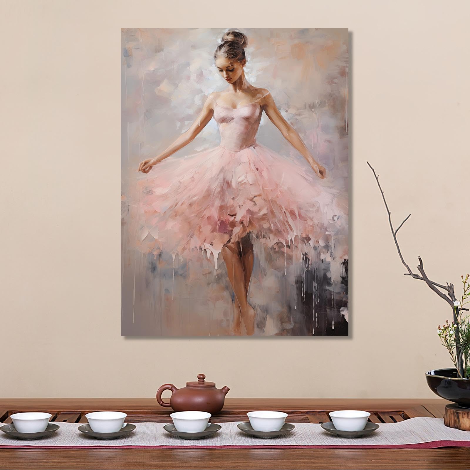 Amazon.com: HOLEILUCK Ballerinas Wall Art -Abstract Dancer Art