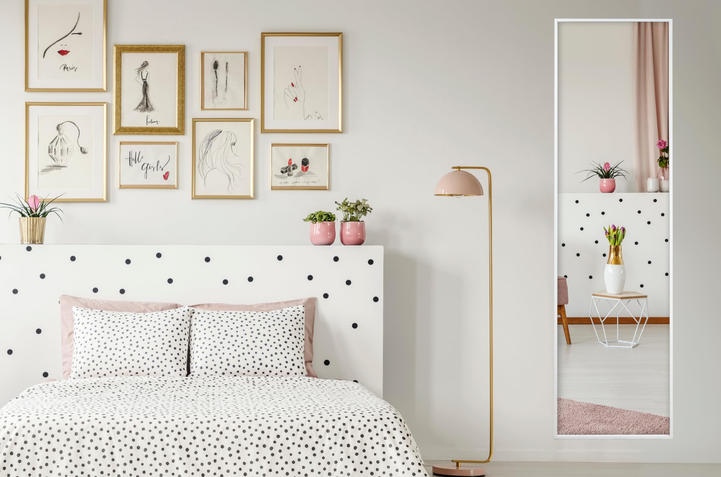 CHELY INTERMARKET MOD19200 Espejo De Pared Rectangular Blanco Estilo Moderno 35x140 cm Ideal para Baño Salón PVC Montaje Rápido con Kit De Colgar Incluido Fabricado En España
