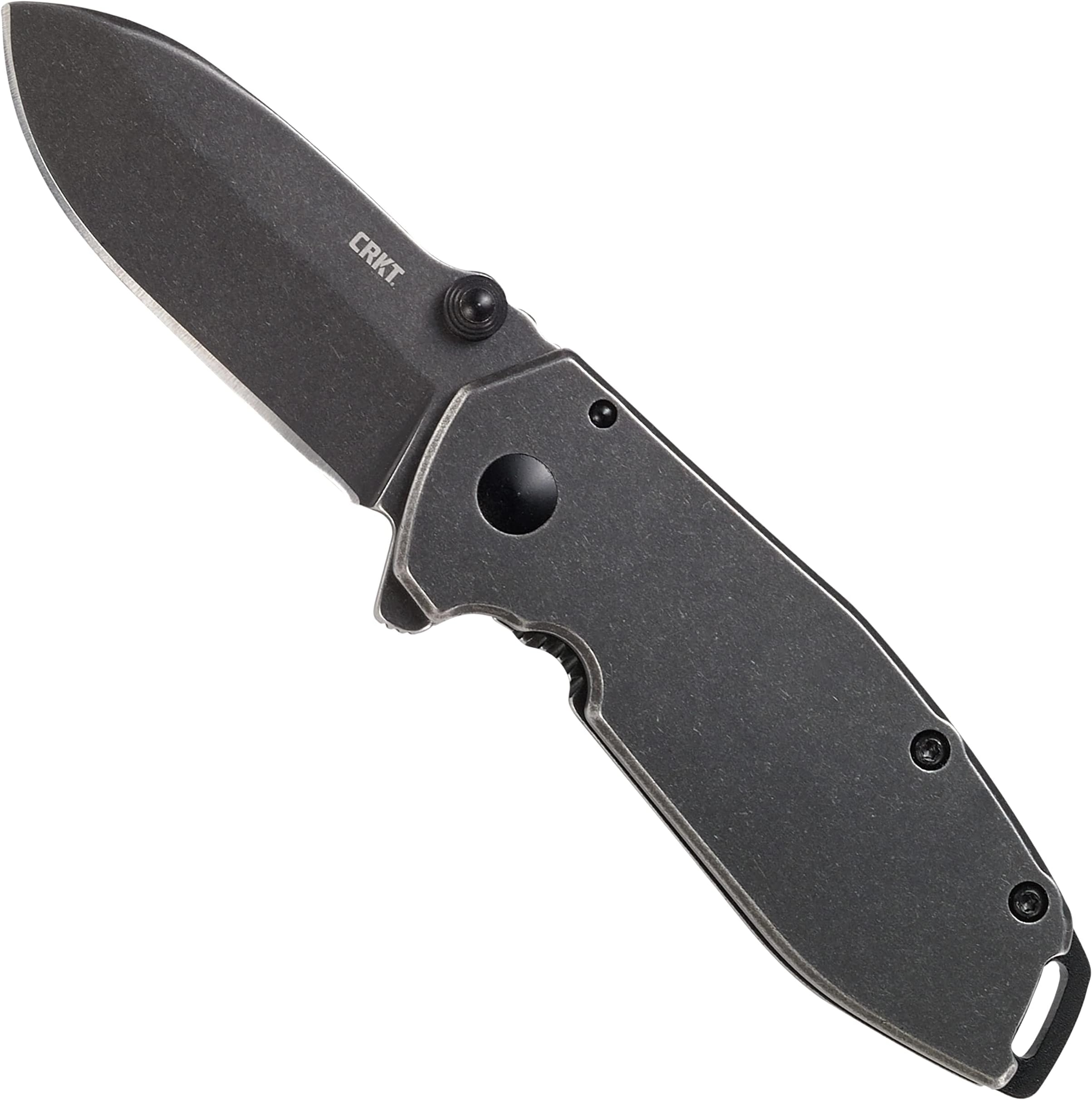 CRKT Squid Folding Pocket Knife: Compact EDC Straight Edge Utility Knife with Stainless Steel Blade and Framelock Handle