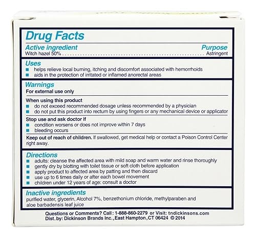 Miniatura 2 de Dickinson's Marcas Almohadillas Hemorroidales - 100 Almohadillas