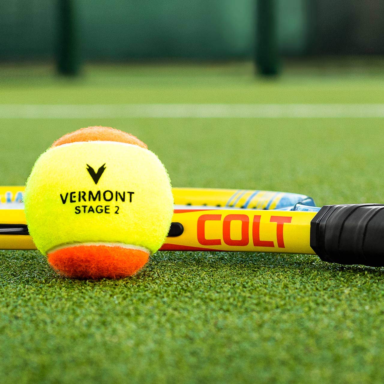 Vermont Tennisbälle Training | ITF Tennis Bälle für Kinder & Erwachsene | Mini Rot, Orange, Grün | Drucklose Trainingsbälle für alle Plätze | Tennis Zubehör für Trainer & Garten