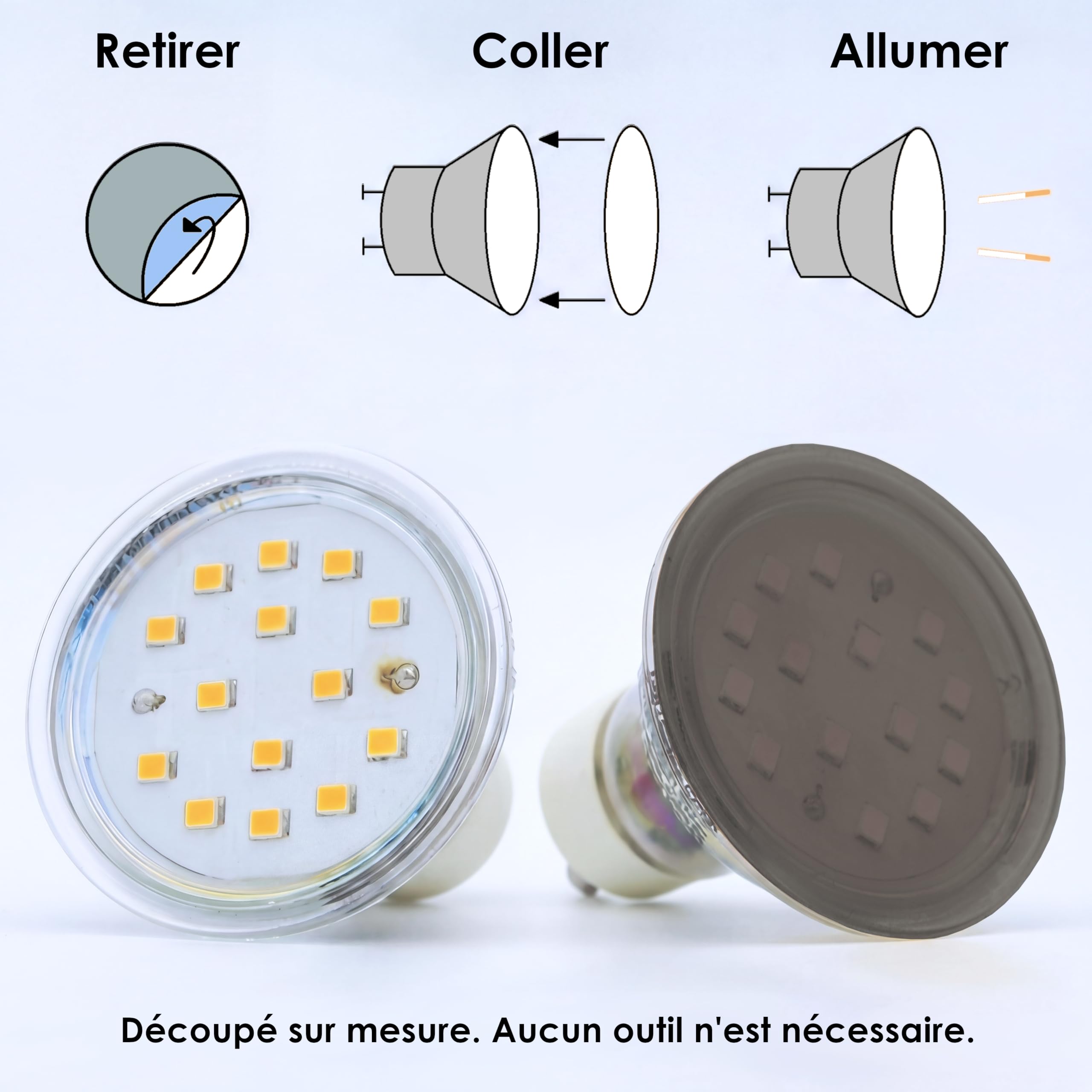 KROPP Films de Gradation Autocollants pour Lampes LED, Filtre Gris ND 299, atténuation Lumineuse, ⌀ 40 mm, 9 pièces