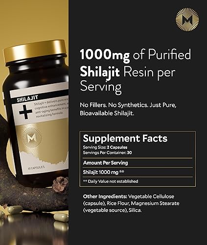 Miniatura 7 de Manna Vitality Shilajit+ - Suplemento de resina con ácidos fúlvicos y húmicos, energía, rendimiento, desintoxicación, vitalidad, claridad mental