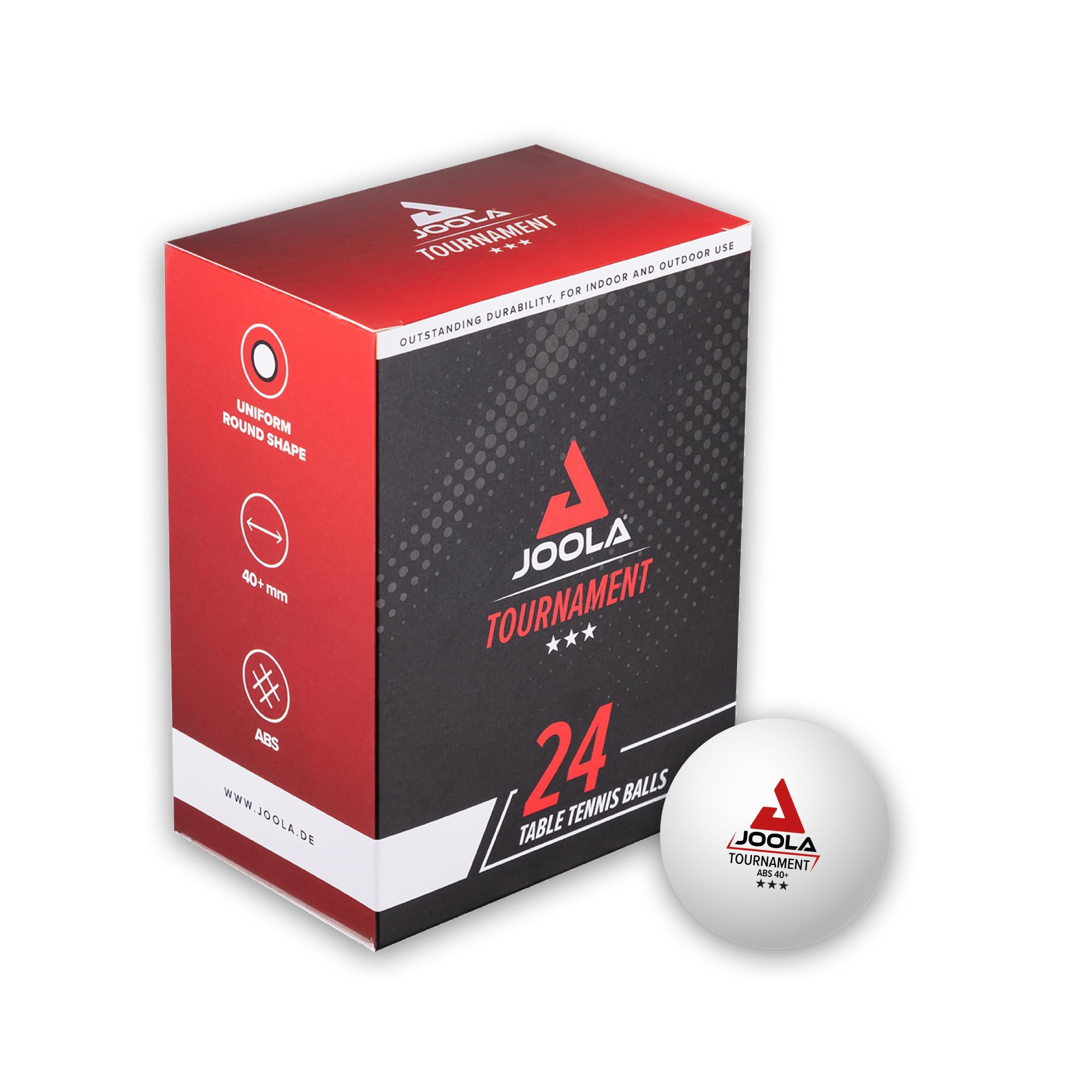 JOOLA Table Tennis Balls 3-Star, Premium Quality, 3 Stars, Excellent Playing Properties and Long Durability, Compatible for Indoor and Outdoor Use