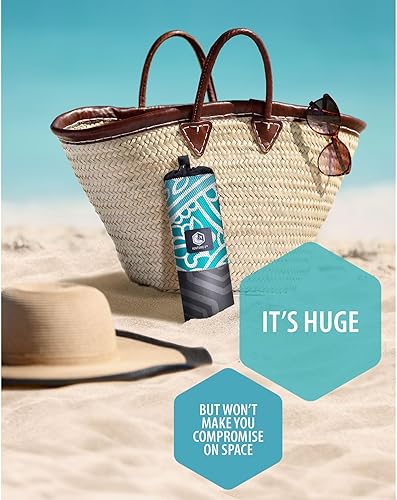 Vista 28 de VENTURE 4TH Toalla de playa de microfibra: secado rápido, compacta, sin arena, absorbente, a prueba de arena y ligera, perfecta para camping, playa