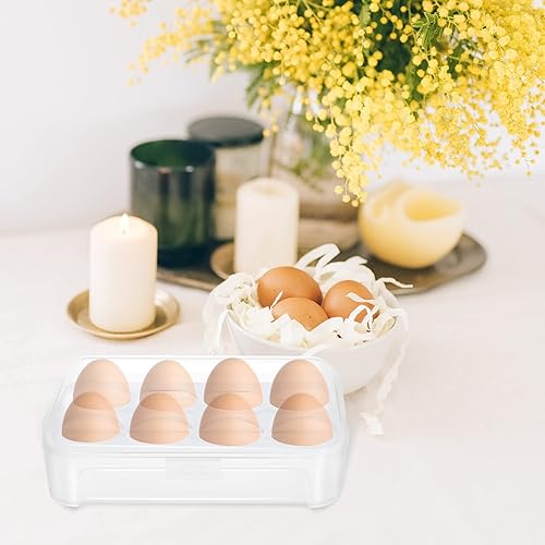 Miniatura 4 de Portador de huevos para acampar Huevos: Caja de almacenamiento de huevos de plástico Caja de almacenamiento Refrigerador Contenedor de huevos