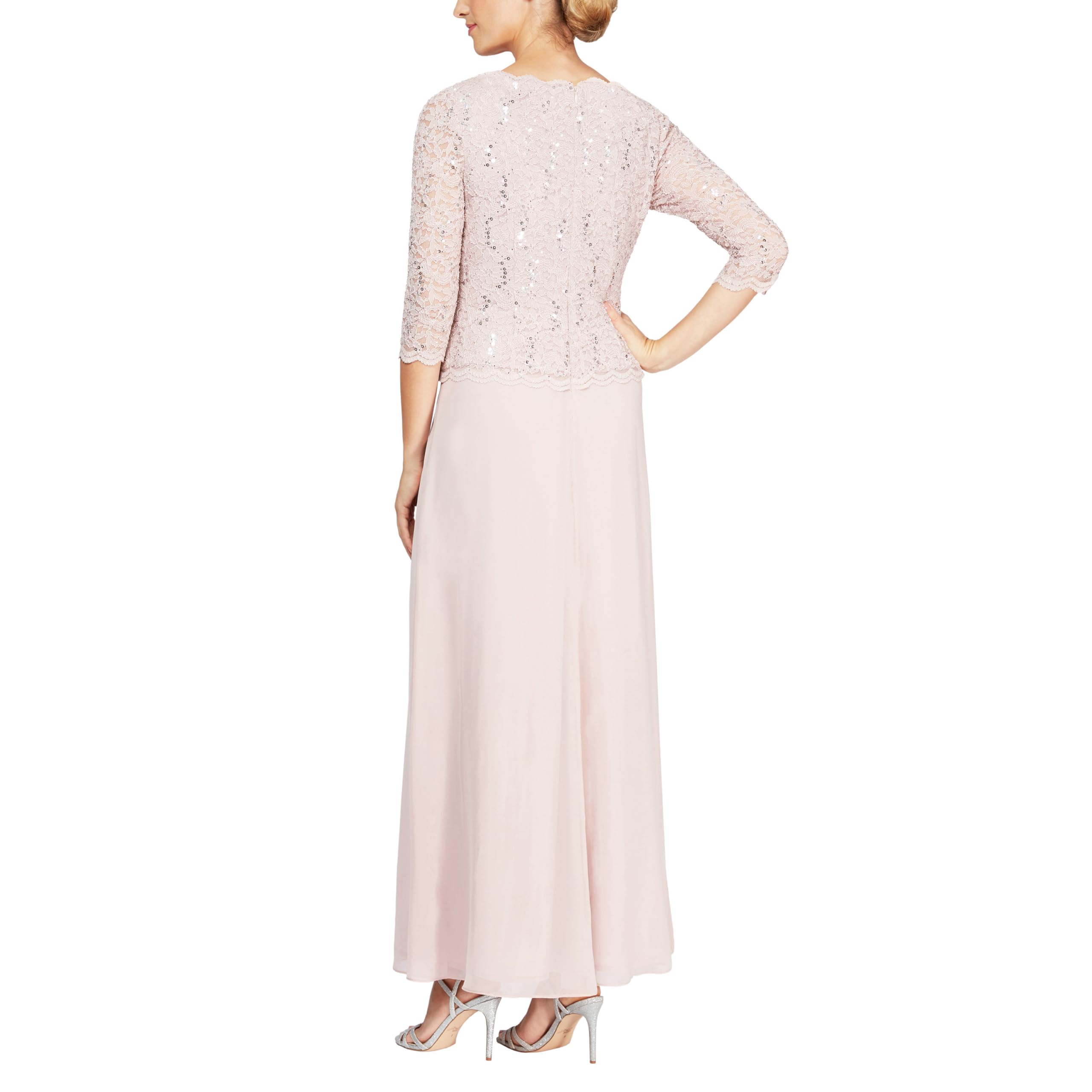 Alex Evenings Vestido Corto de cóctel Bordado para Mujer, invitada de Boda (Tallas pequeñas y Regulares)